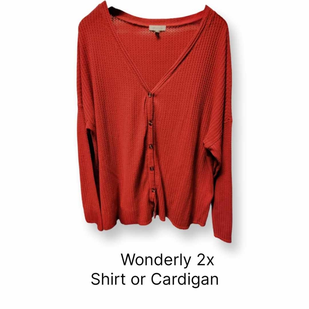 Wonderly Plus Size Shirt/Cardigan